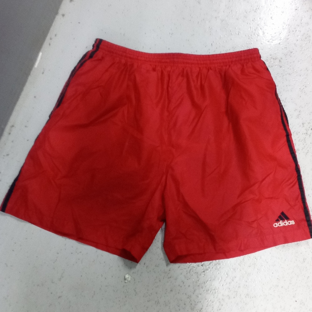 Vintage 90s Adidas Men's Black and White Athletic Shorts Black Tag Vtg XL